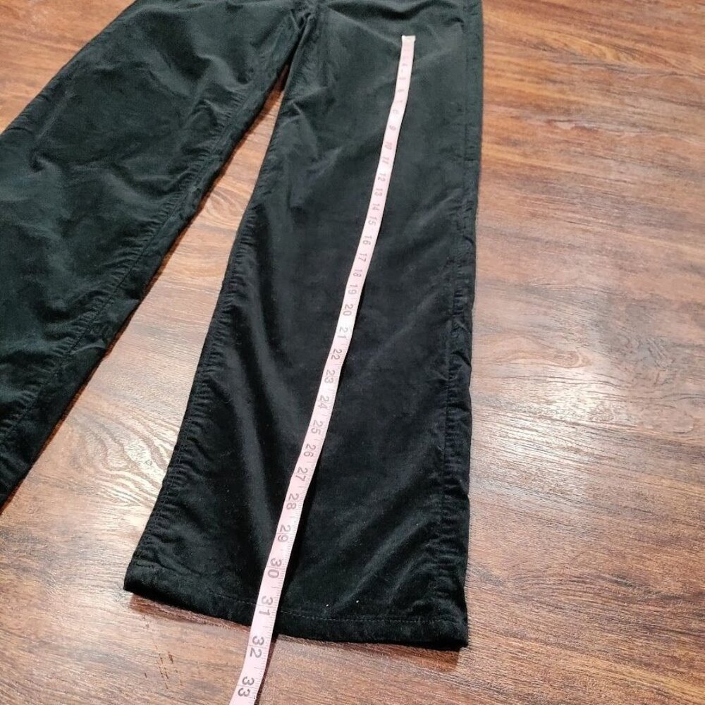 J.Jill Velvet Cotton Blend Mid Rise 5 Pocket Bootcut Pants Black Women's Size 10 - Picture 10 of 10